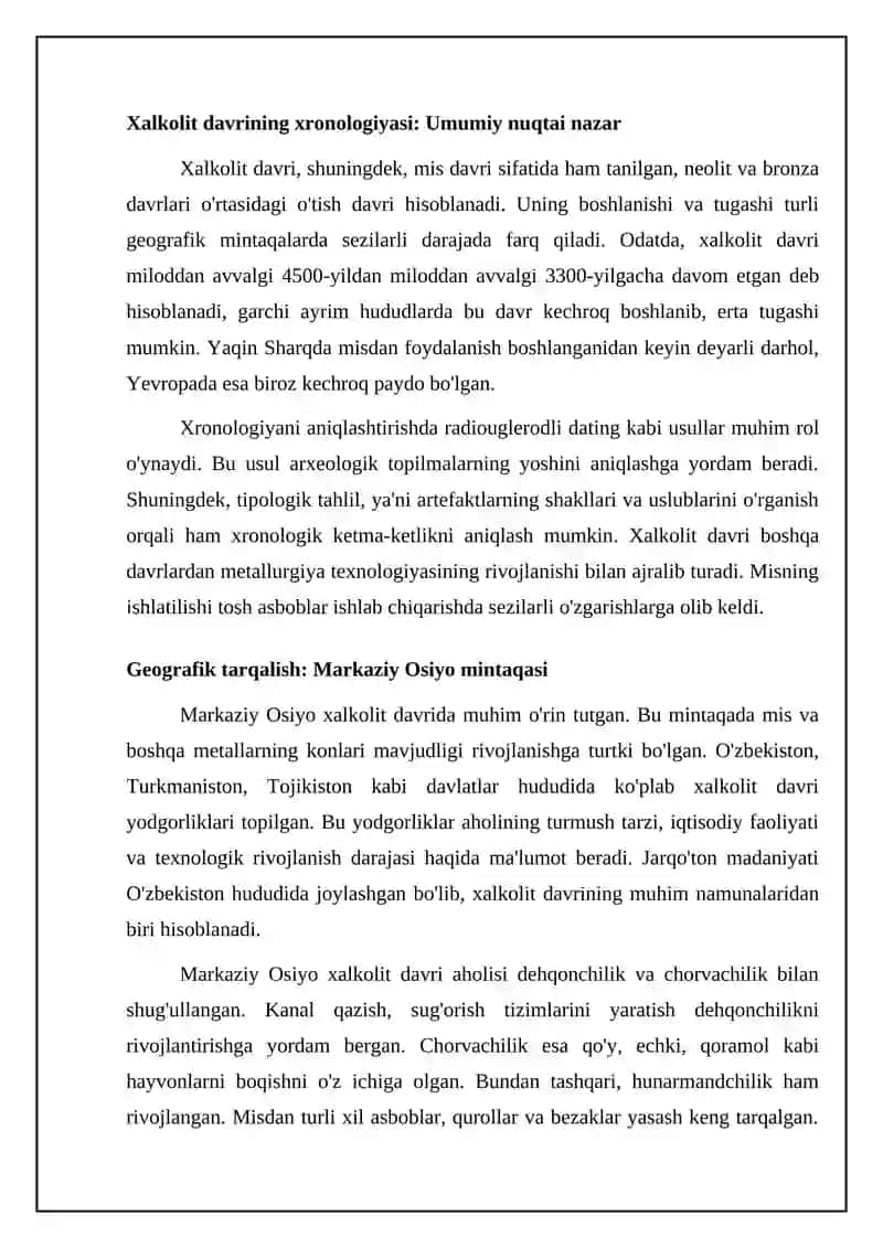 Xalkolit davri insoniyat tarixi 4