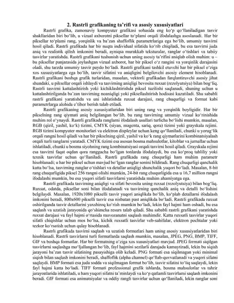 Kompyuter grafikasi turlari vektorli, rastrli, fraktal  grafikasi 4