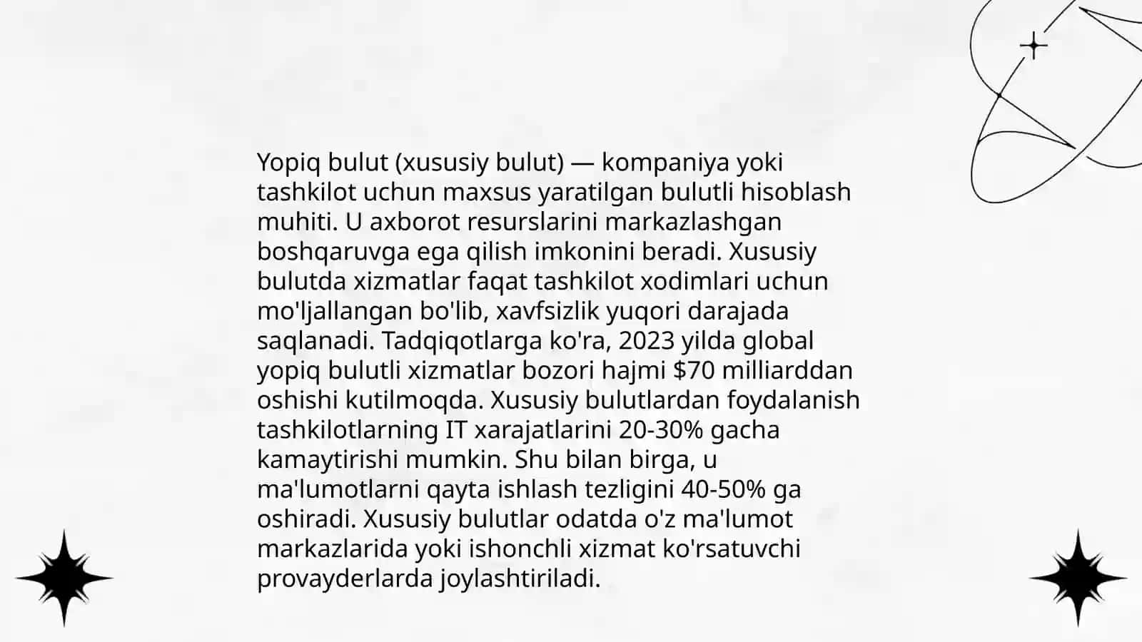 Bulutli hisoblashlar (Cloud compyuting) va ularning asosiy tushunchalari 4