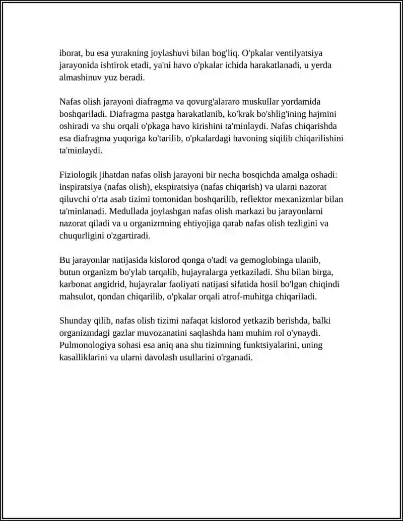 MEN TANLAGAN KASB: PULMONOLOGIYA 4
