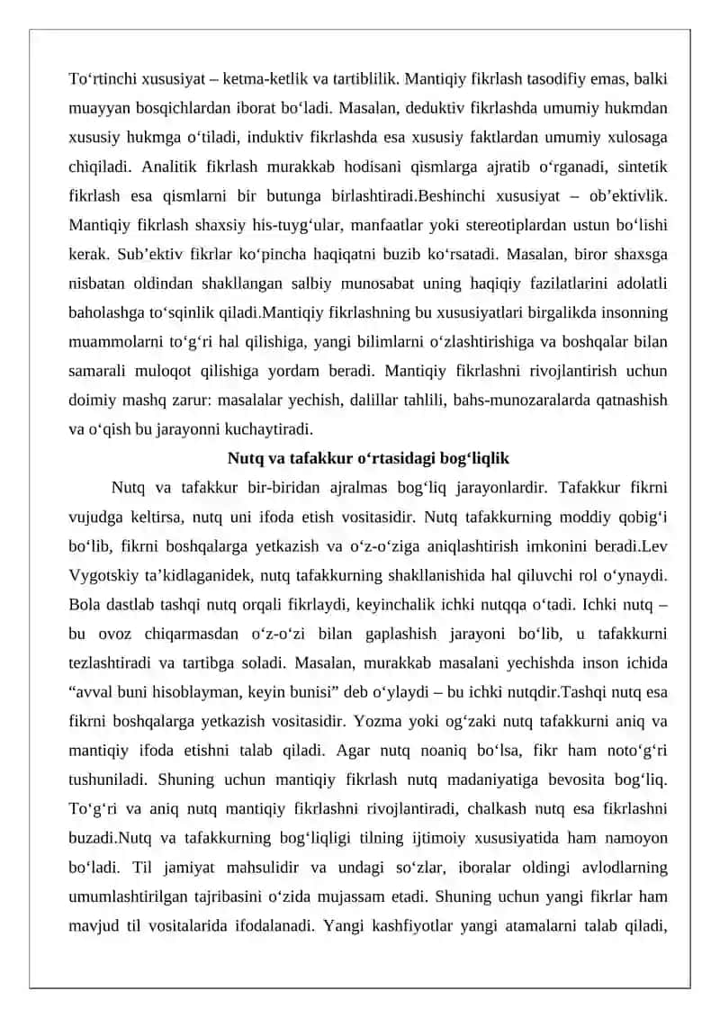 Fikrni mantiqiy ifoda etish usullari va talablari 4