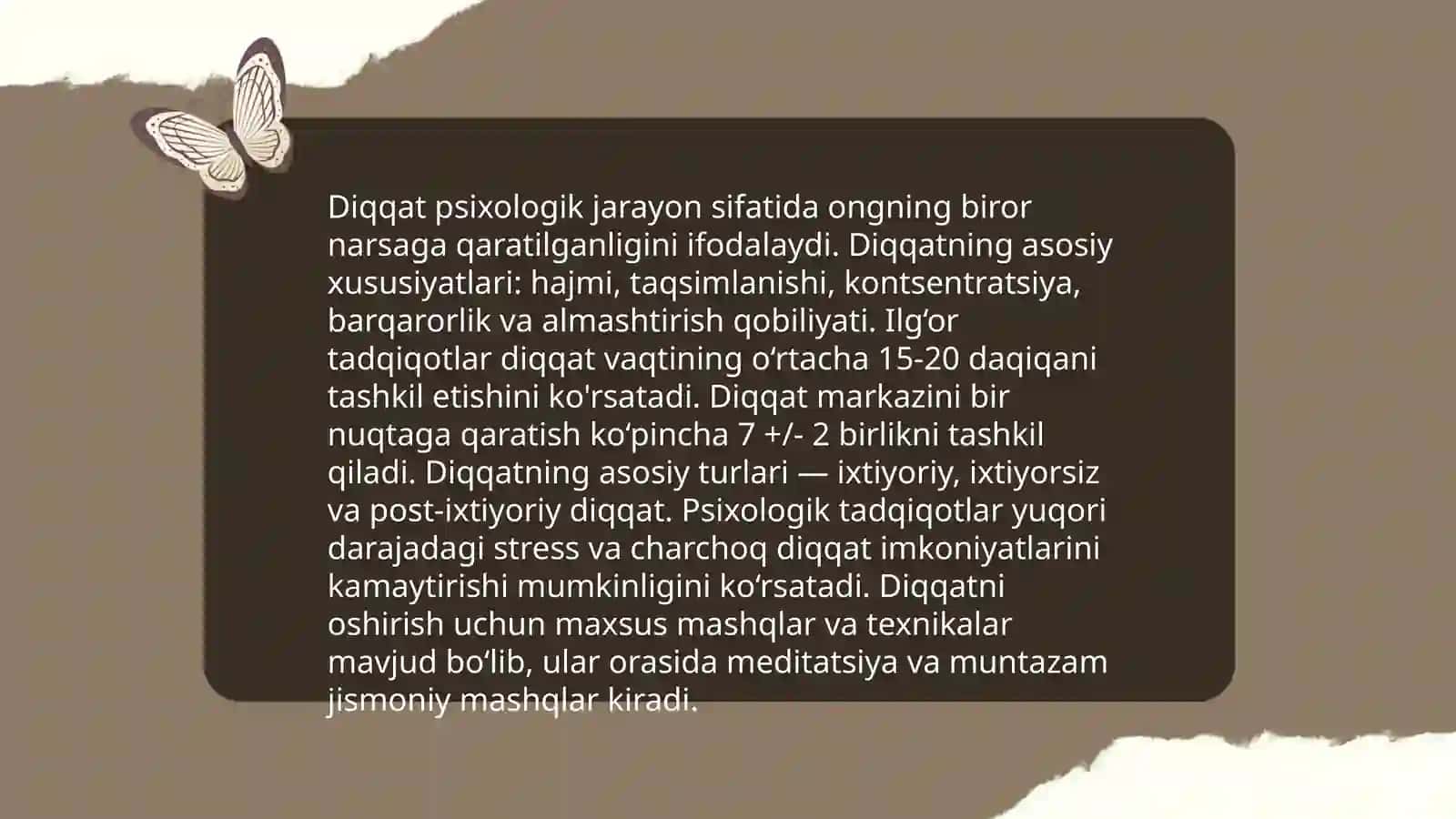 Diqqatning rivojlanishi 4