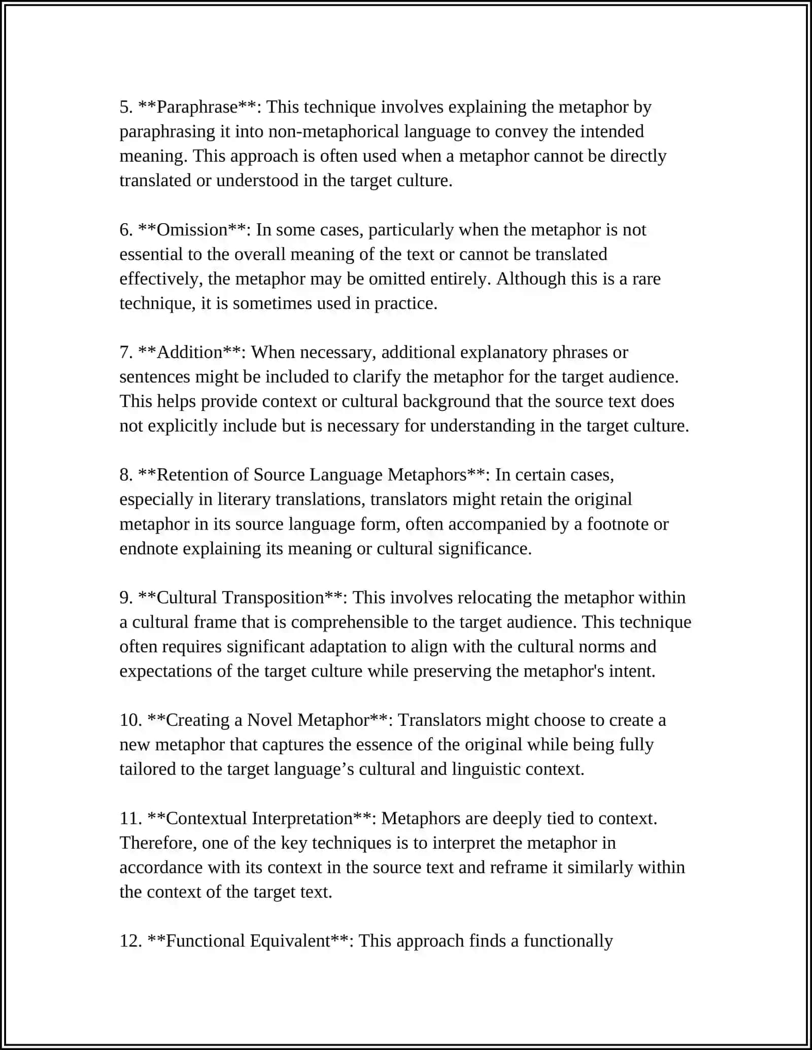 TRANSLATION OF FIGURATIVE LANGUAGE 4