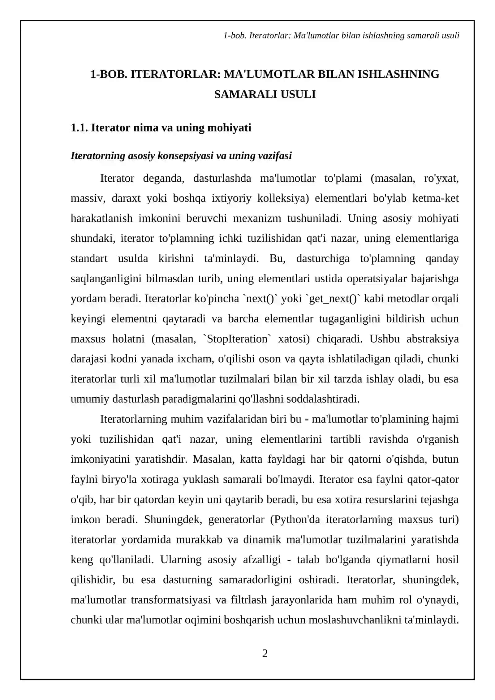Iteratorlar va funksional obyektlar 4