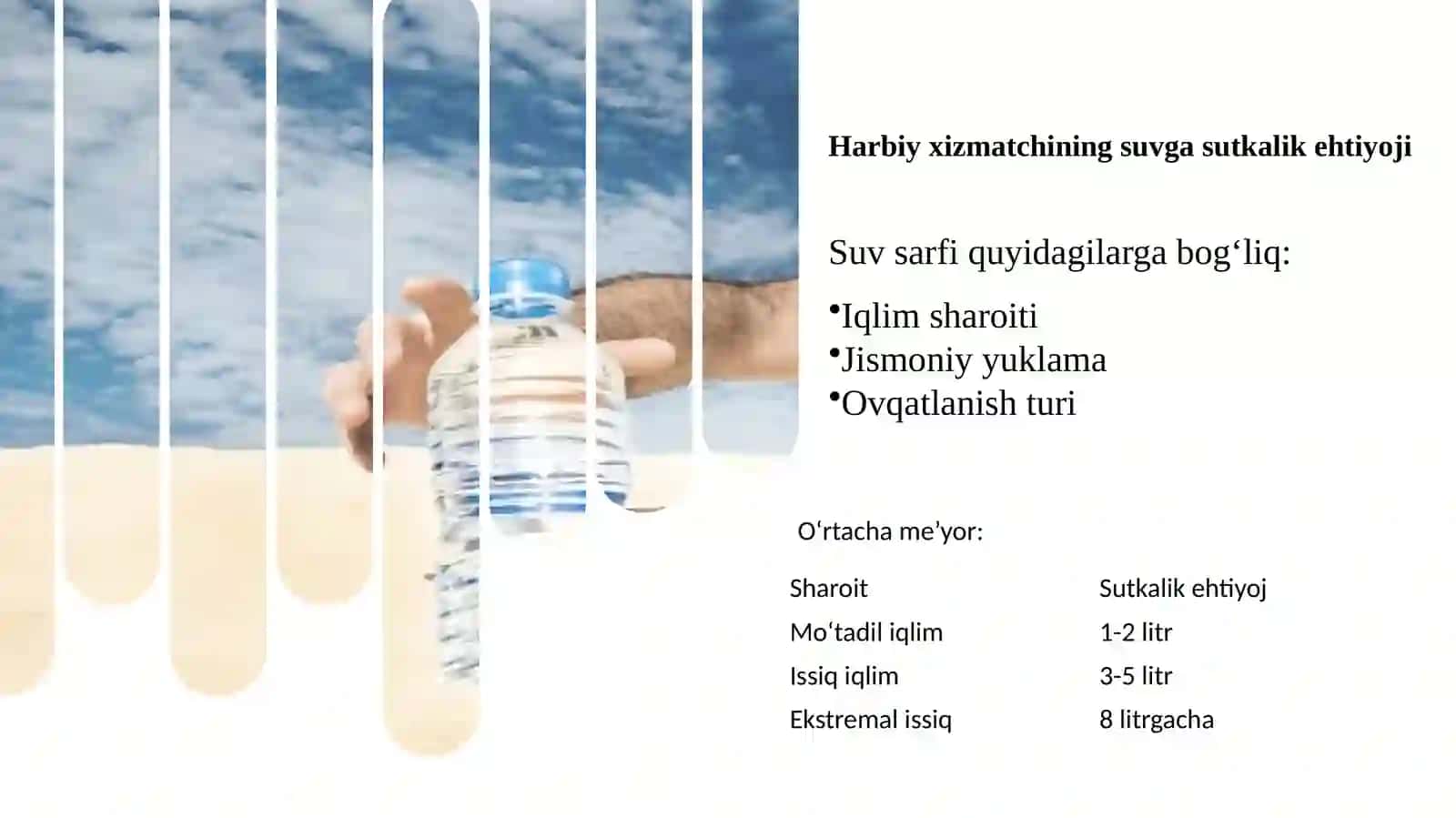 Harbiy dala sharoitida ichimlik suvi bilan ta’minlash 4