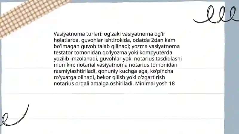 Vasiyatnoma 4