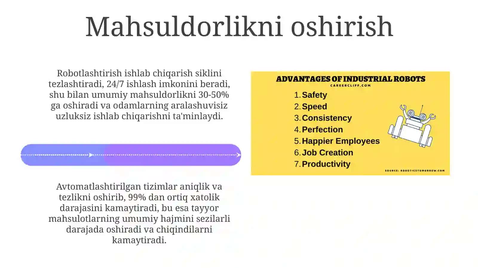 Robotlashtirishning afzalliklari 4