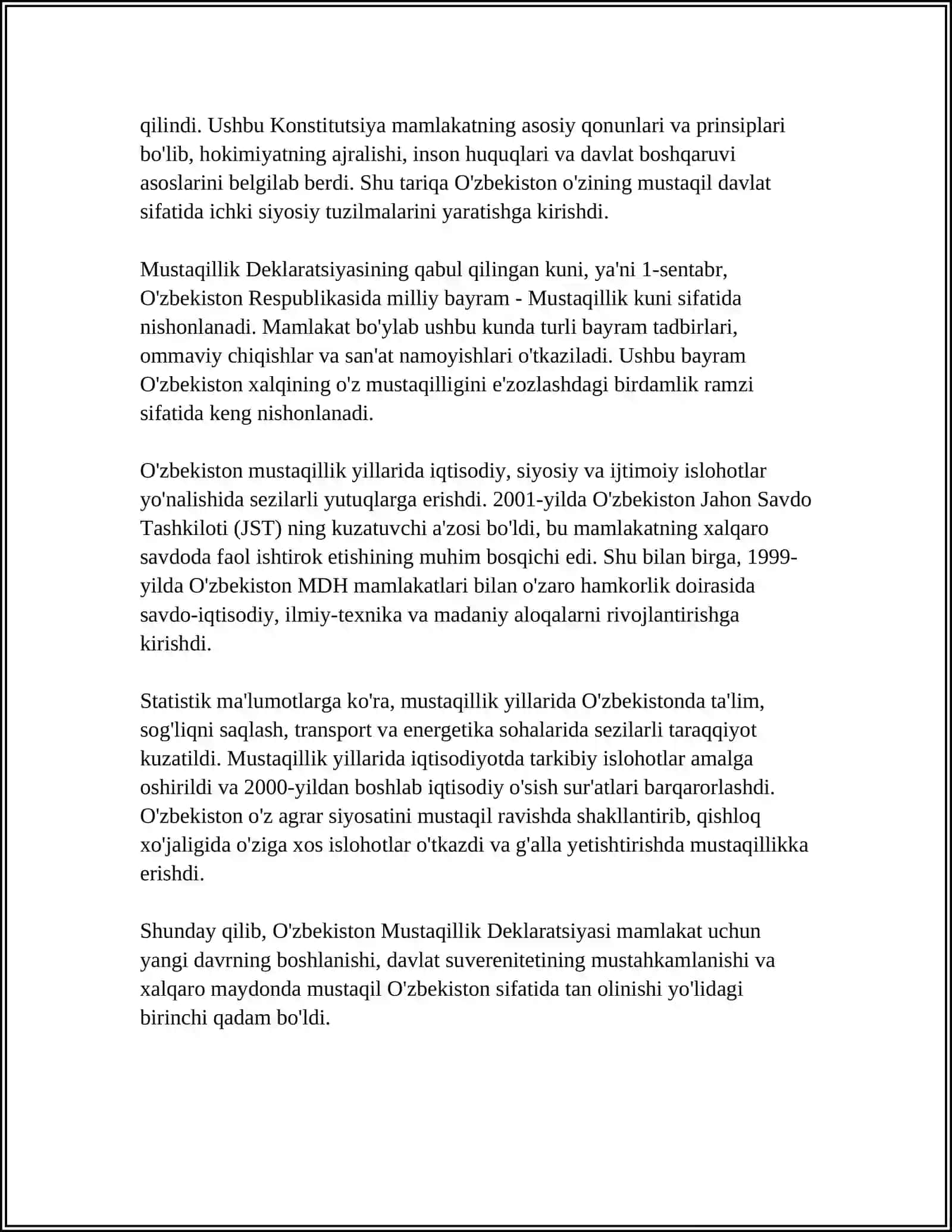 O'zbekiston Mustaqillik Deklaratsiyasi 4
