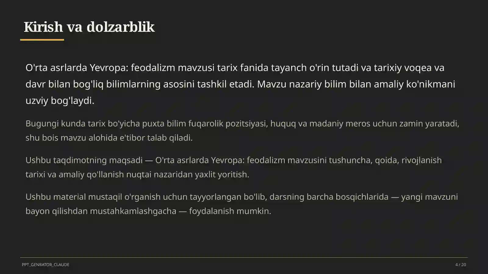 O'rta asrlarda Yevropa: feodalizm (7-sinf) 4