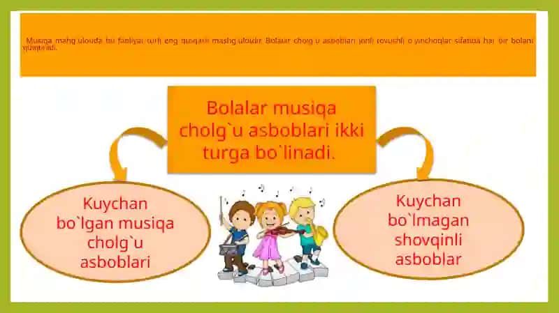 Bolalar cholg'ularini ijro etish 4