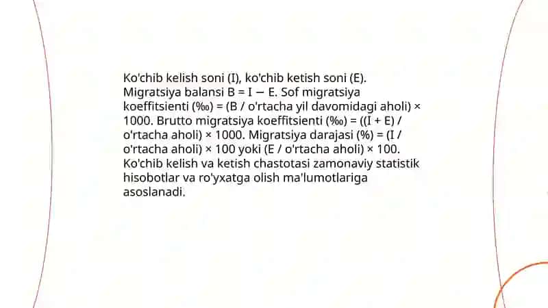 Aholini mexanik harakati korsatkichni organish masalalari 4