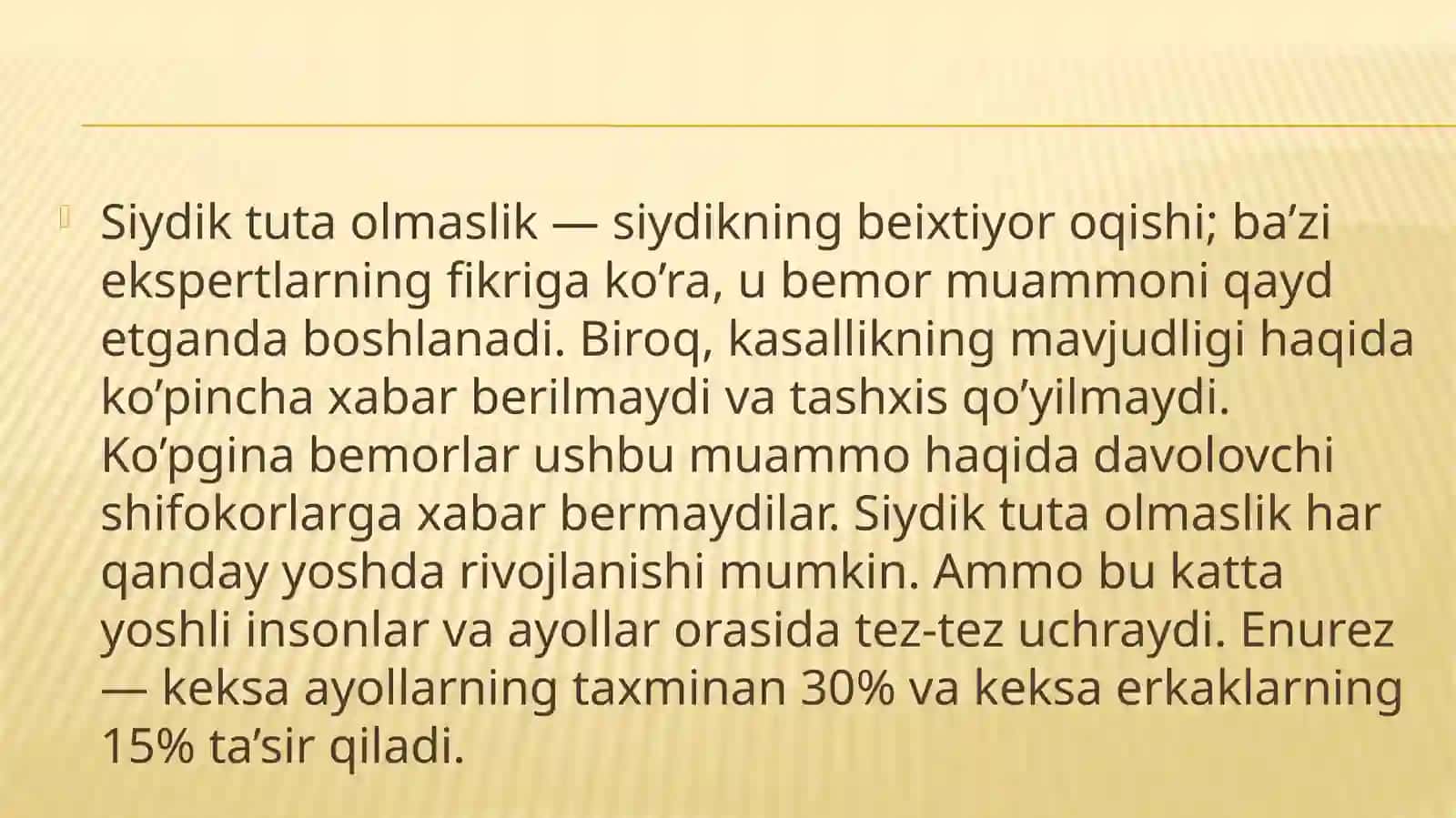 Siydik tuta olmaslik 4