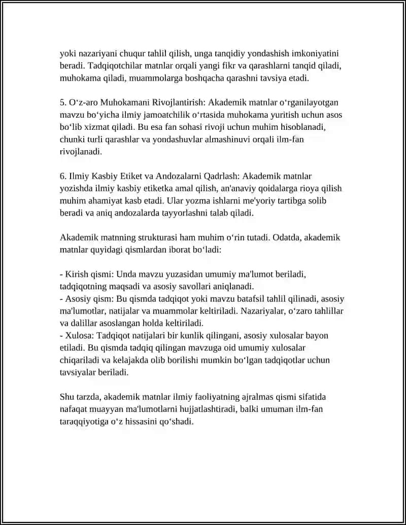 AKADEMIK MATN VA UNING TARKIBIY TUZILISHI 4