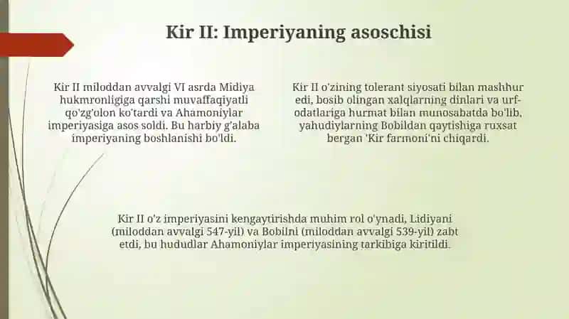 Ahamoniylar imperiyasining tashkil topishi 4