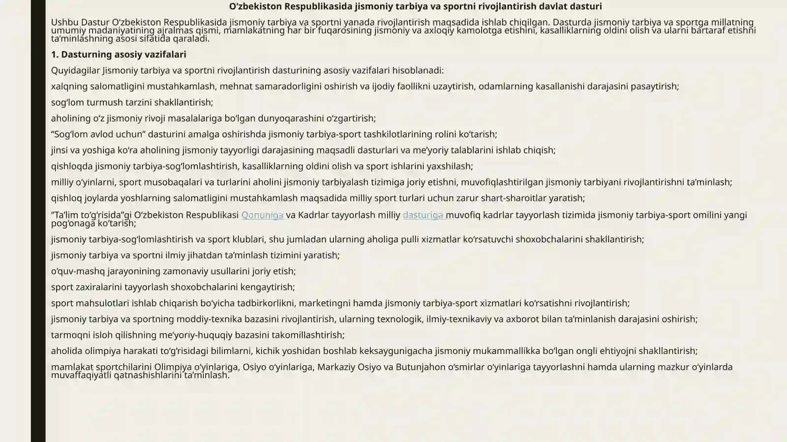 O’zbekiston Respublikasi Jismoniy Tarbiya 4