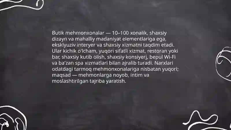 Mehmonxonalar va turar joy turlari 4