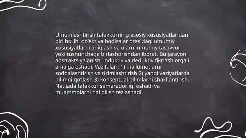 Tafakkurning asosiy xususiyatlari 4