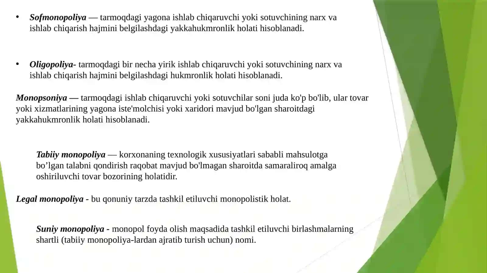 Monopoliyaning iqtisodiy asosi 4