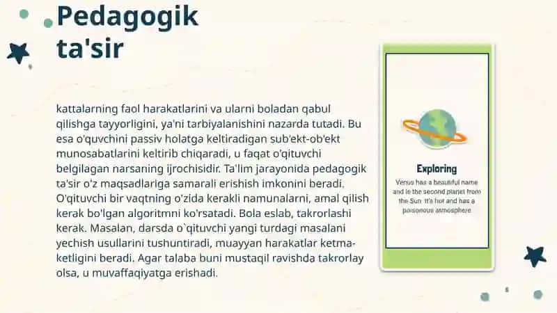 Pedagogik ta'sir etish usullari 4