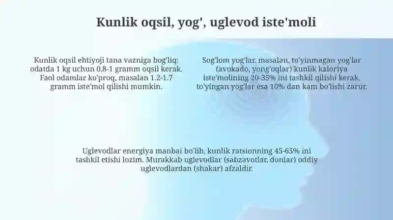 Sogʻlom ovqatlanish ratsioni 4