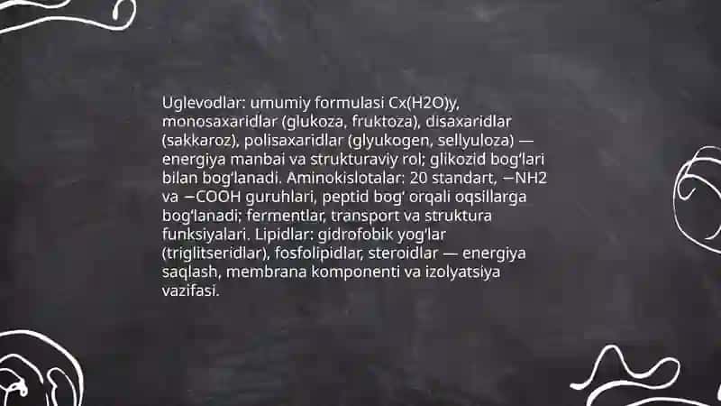 Bioorganik moddalar 4