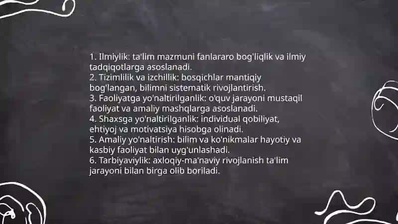 Ta'lim qonuniyatlari va tamoyillari 4