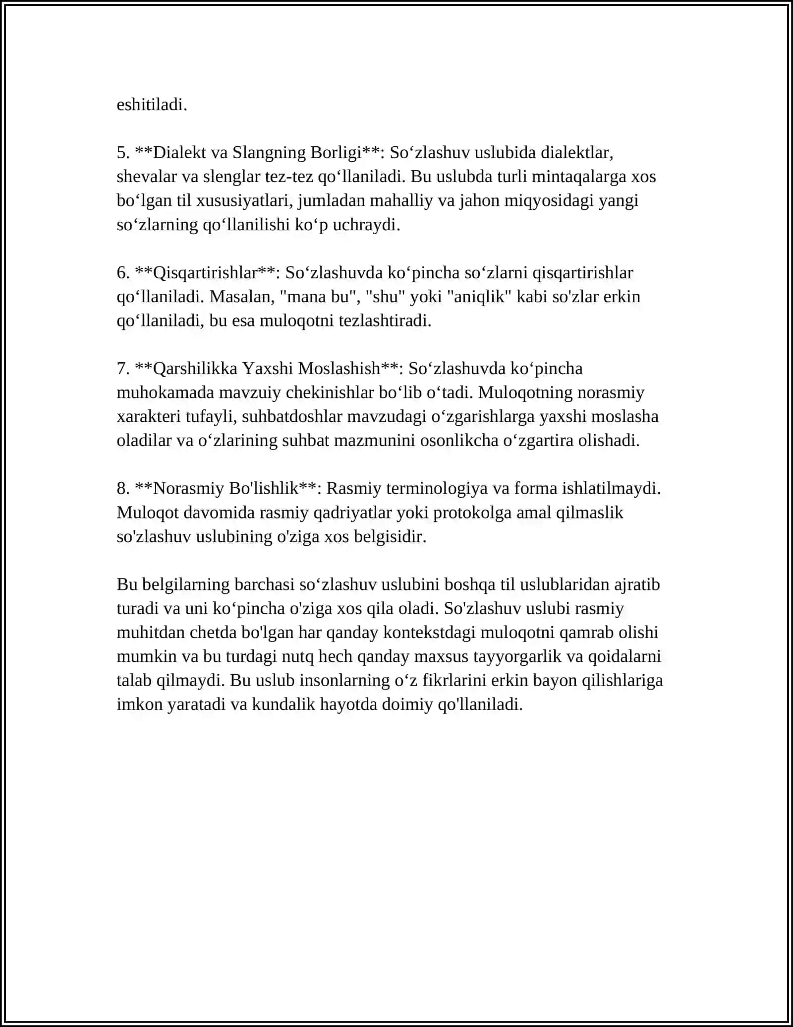 SOʻZLASHUV USLUBI HUSUSIYATLARI 4