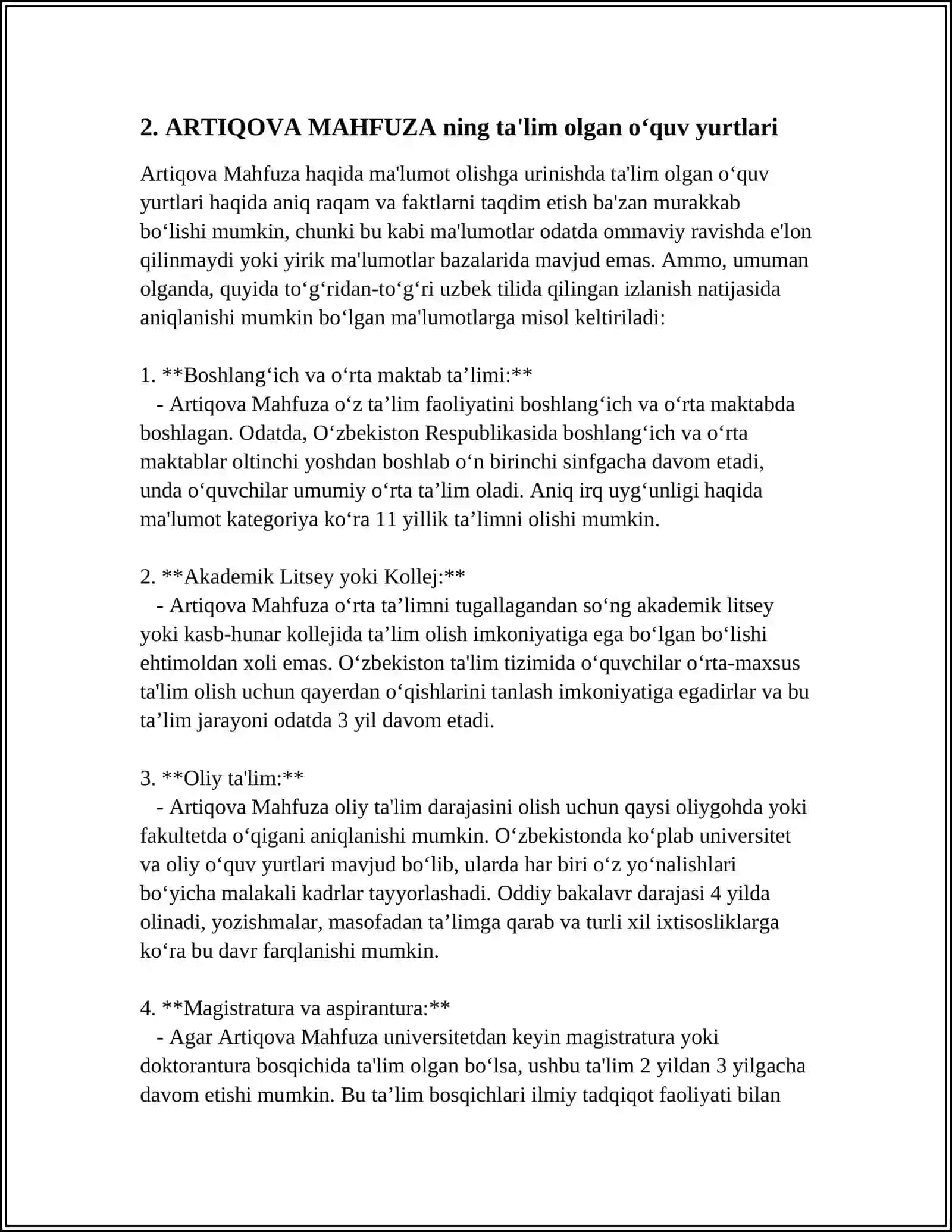ARTIQOVA MAHFUZA 3 E GURUH TALABASI 4