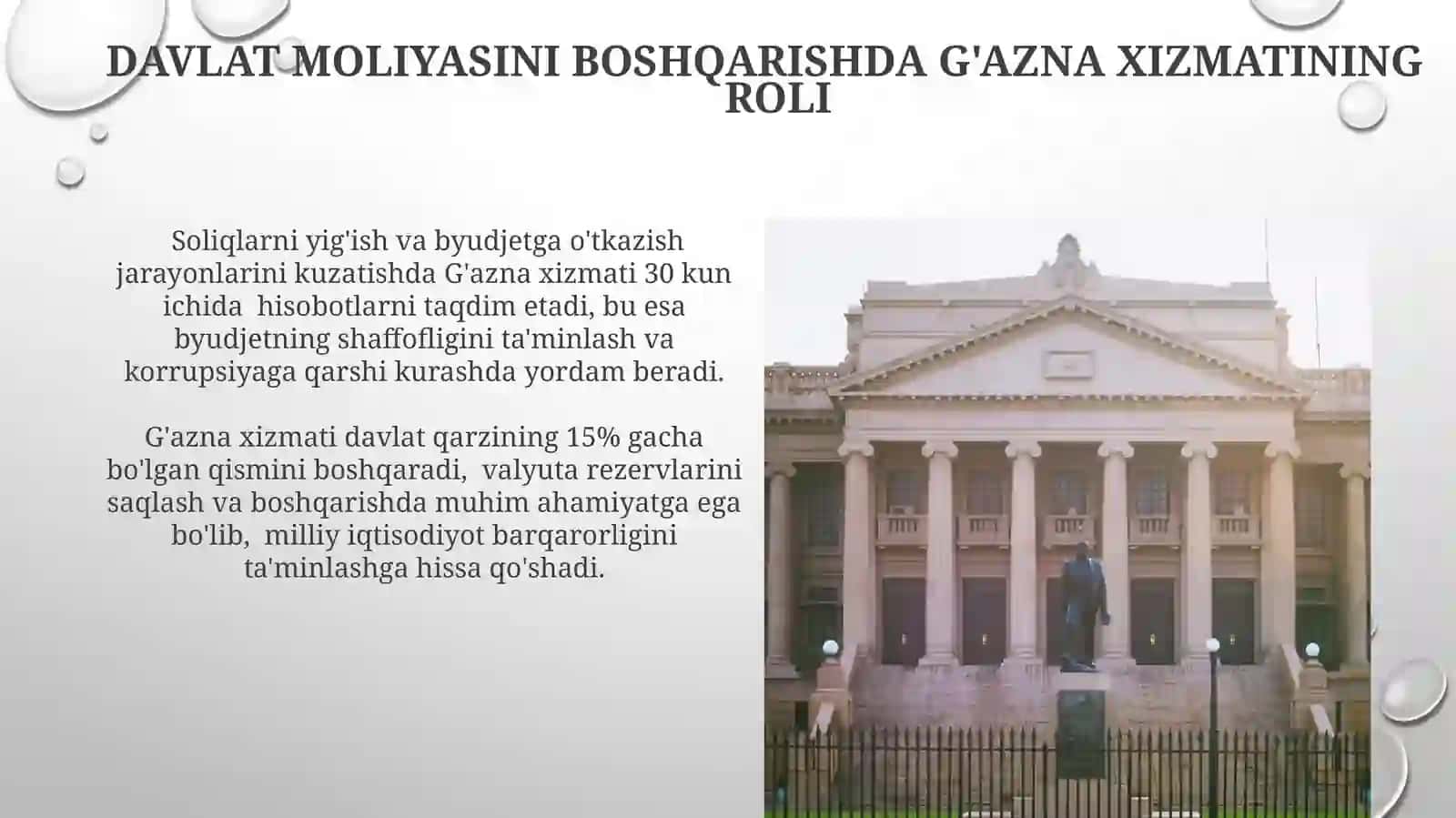 Davlat moliyasinga boshqaruvda Gʻazna xizmatining roli 4