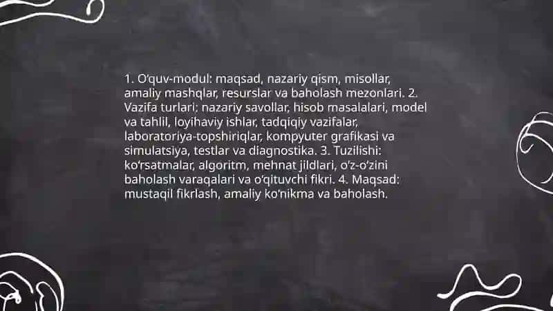 Mustaqil ishlar tashkili 4