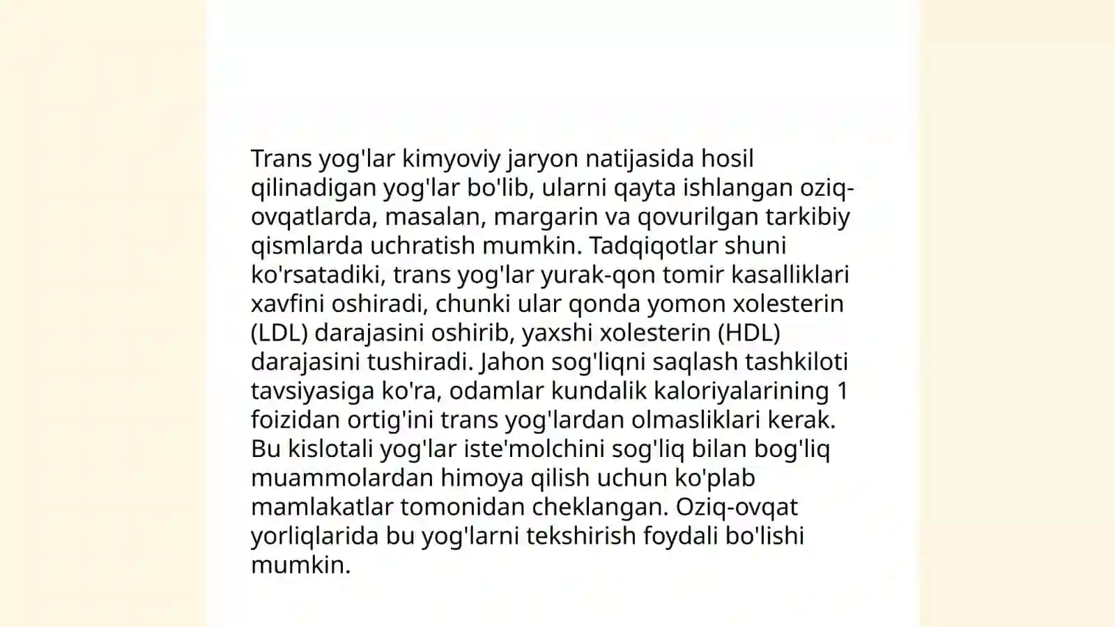 Moyli ekinlar tarkibidagi trans yog'larni aniqlash 4