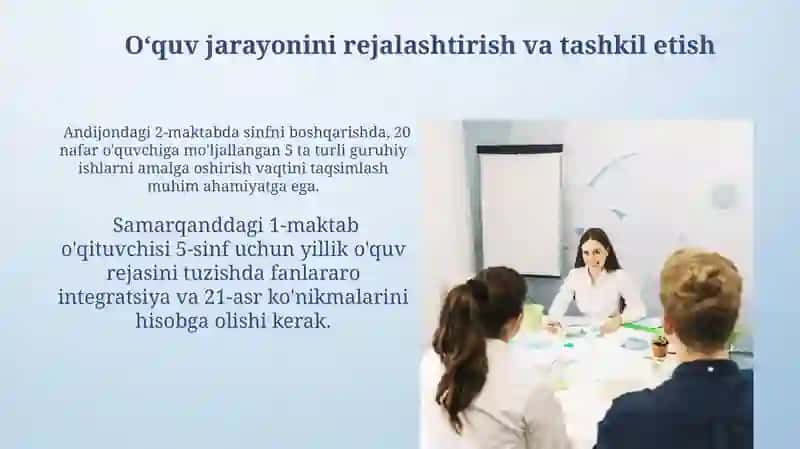 Boshlangʻich sinf oʻqituvchisini boshqaruv kampitentsiyasi 4