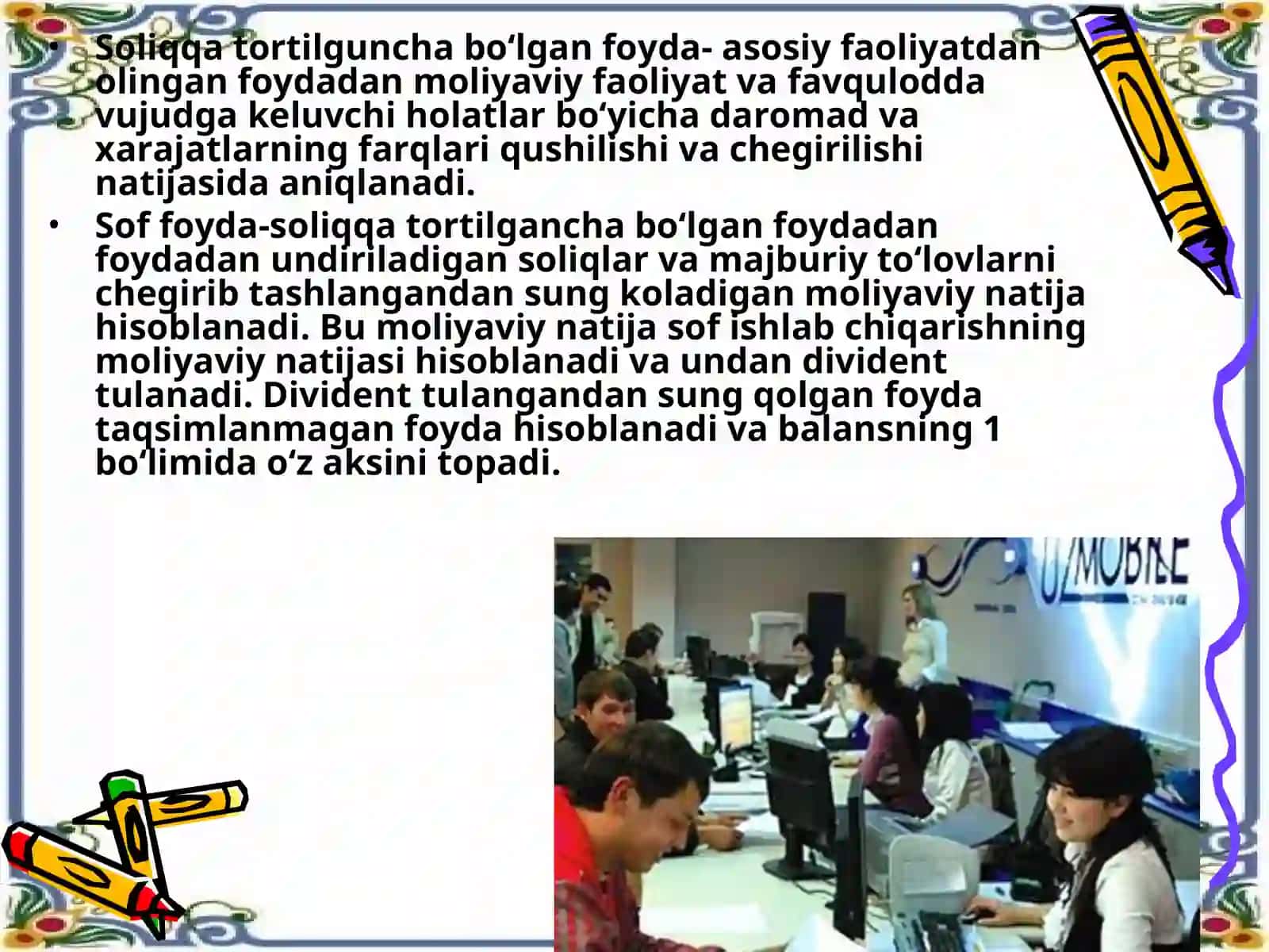 Korxonaning likviditlik ko'rsatkichlari va moliyaviy koefitsentlarning tahlili 4
