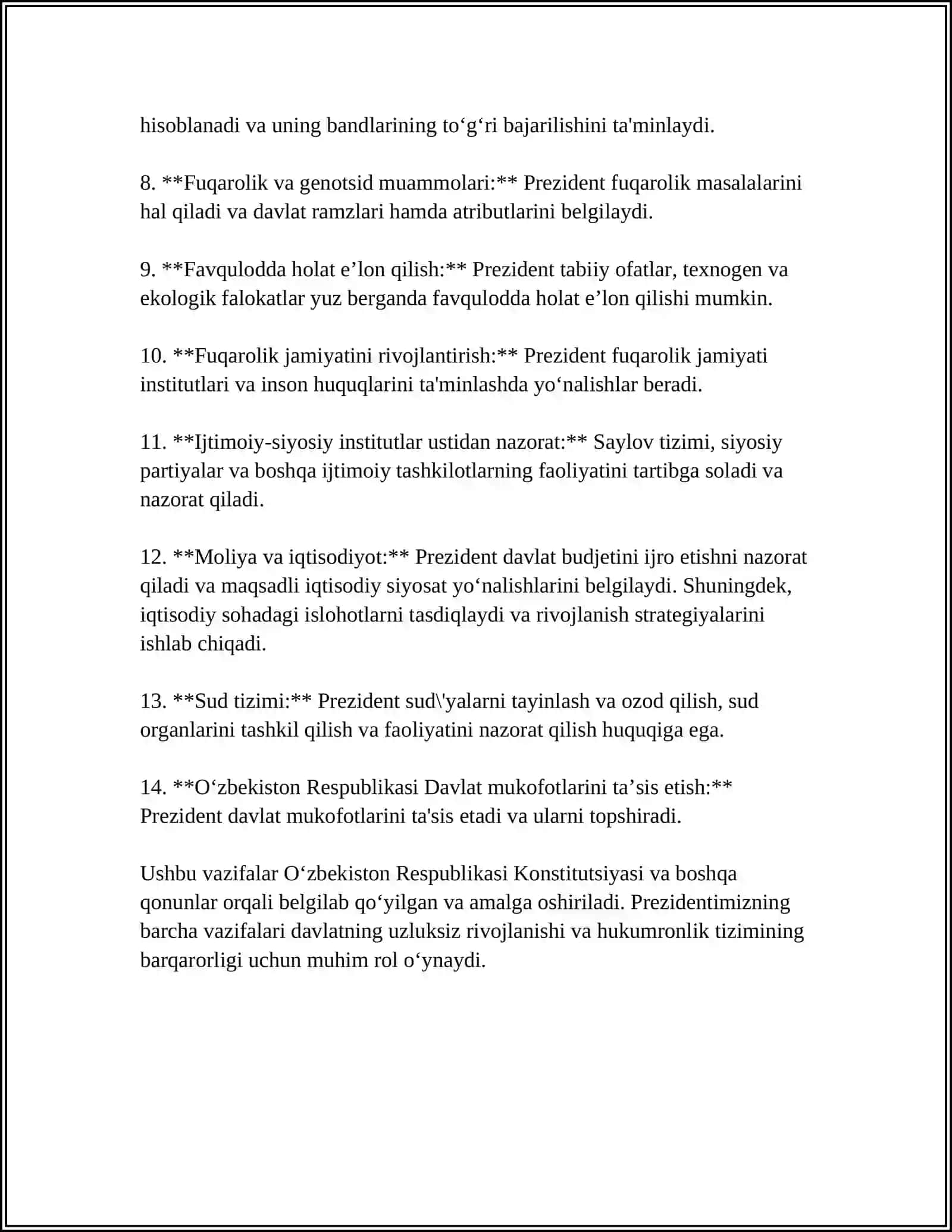 O'zbekiston Respublikasi Prezidenti 4