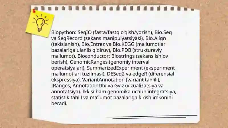Biologik maʼlumotlarni tahlil qilishda Python va R tillarining roli 4