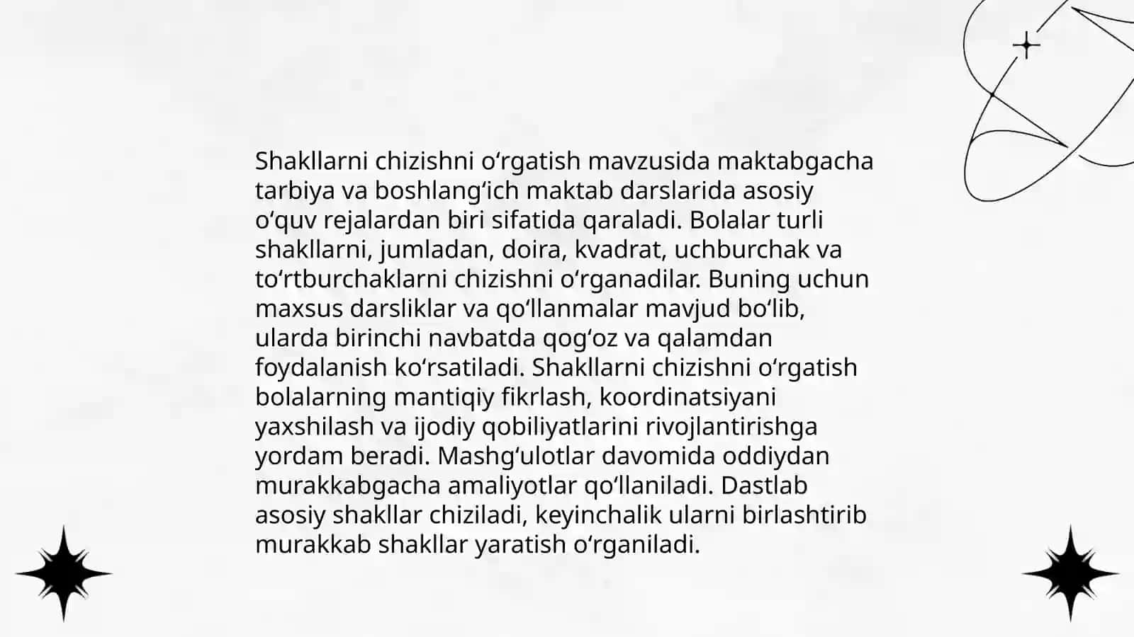 Bolalarni rasm chizishga o'rgatish metodlari 4