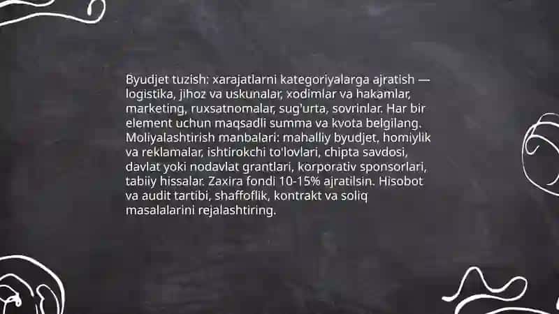 Madaniy-ommaviy sport tadbirlarini tashkil etish 4