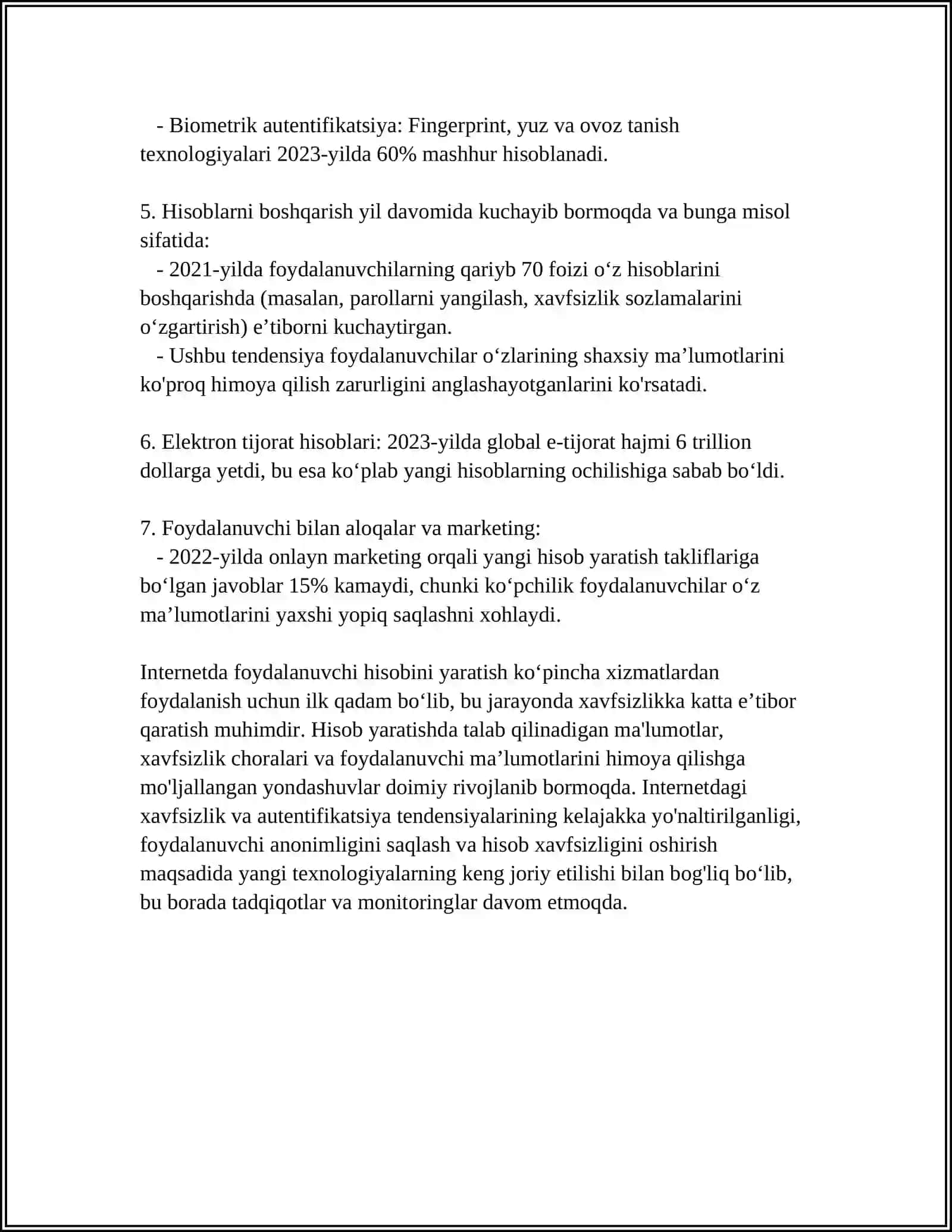 INTERNET TARMOGIDAN FOYDALANUVCHILAR REGISTRATSIYASI. ELEKTRON POCHTA BILAN ISHLASH 4