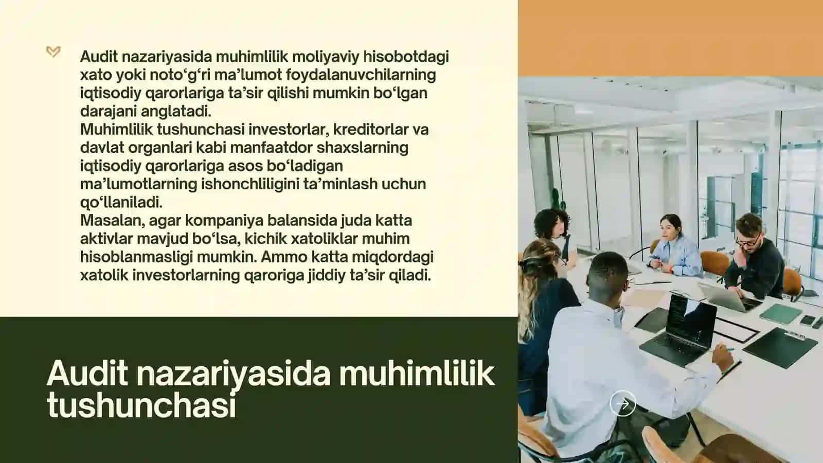 Auditor muhimlilik va auditorlik riskining o'zaro bog‘liqligi 4