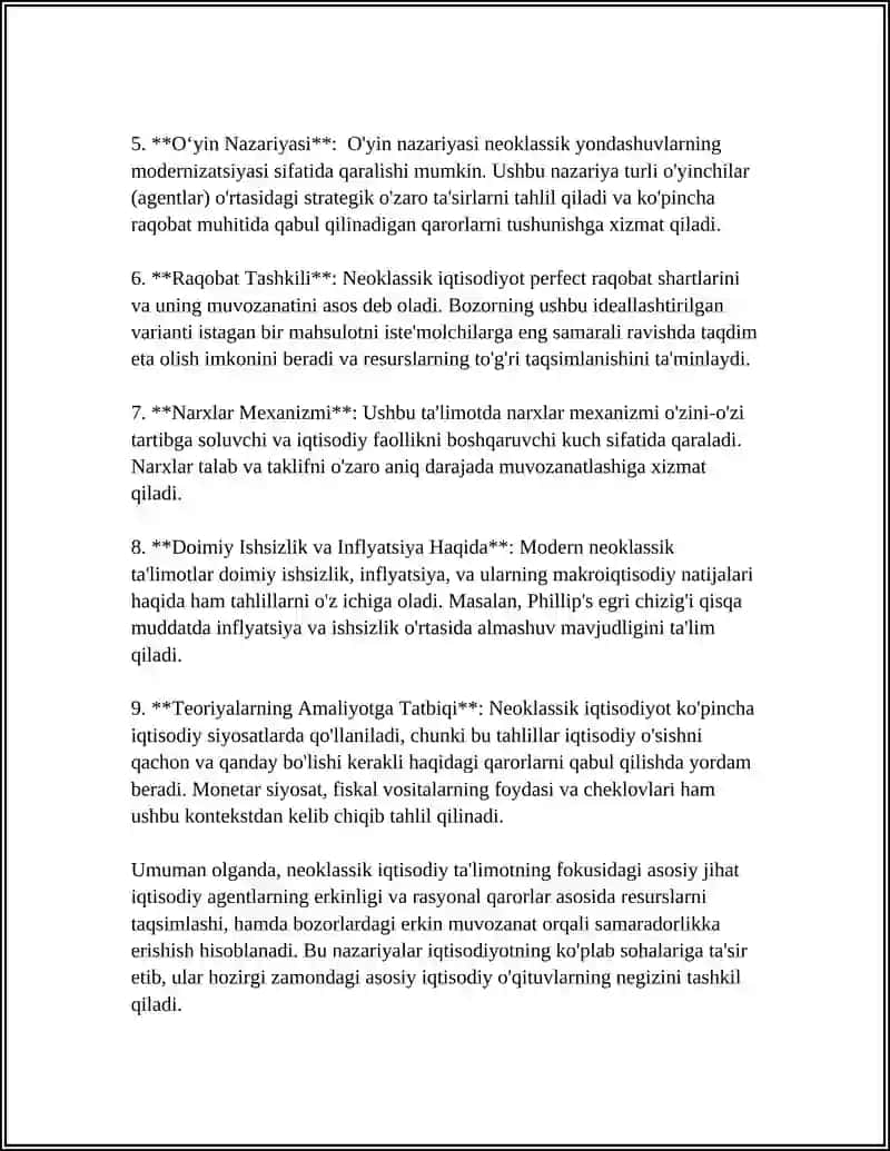 Neoklassik iqtisodiy taʼlimot 4