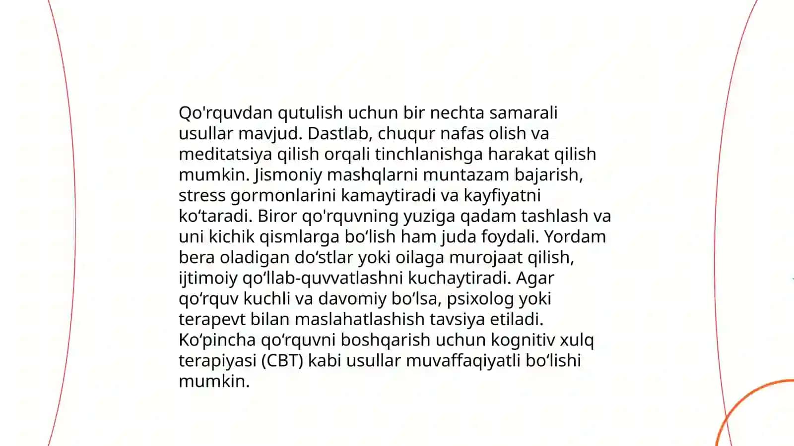 Qo'rquvning psixologik ta'siri 4