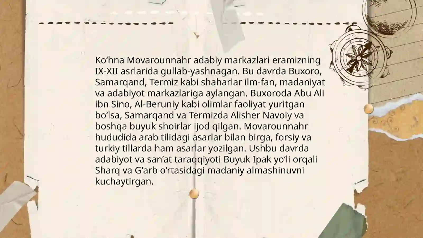 O‘rta Osiyoda arab va fors tilidagi adabiyotning tarixi 4
