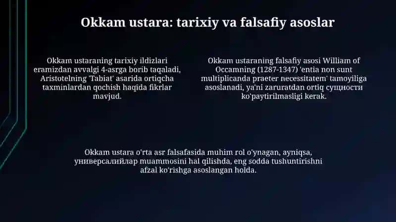 Okkam ustara 4