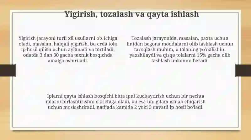 Gilamlar ishlab chiqarish uchun ip tayyorlash 4