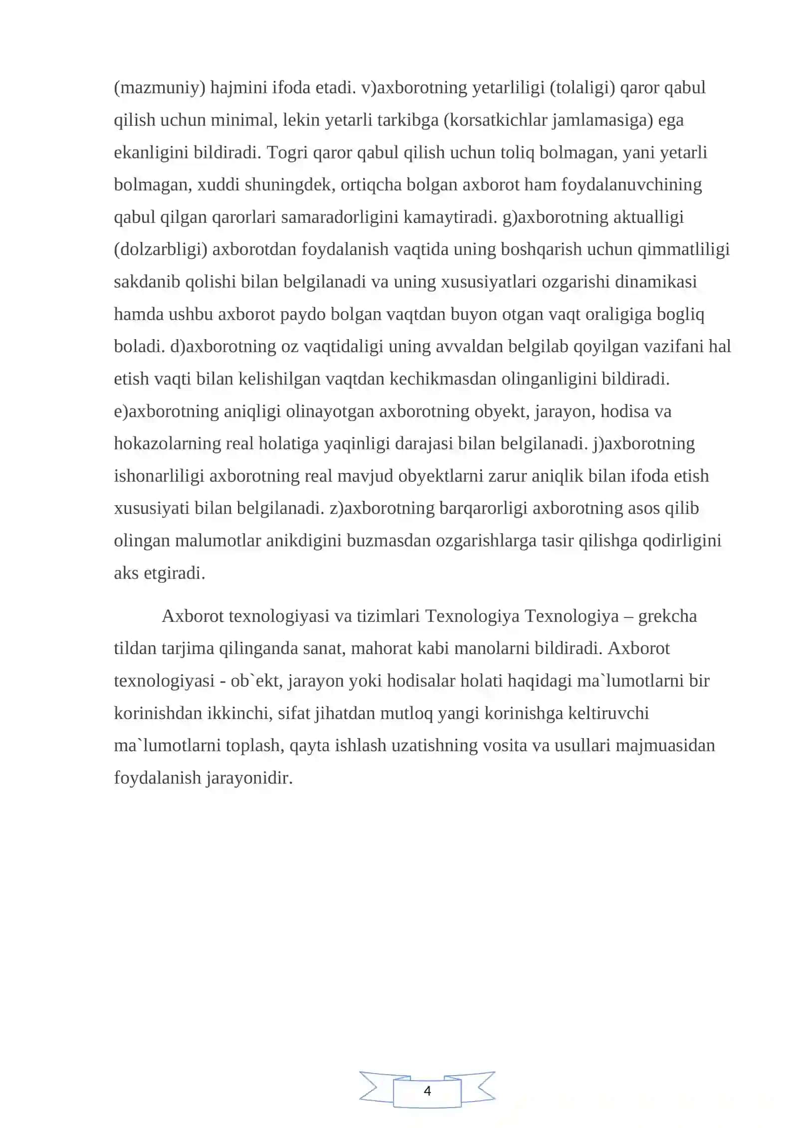 "Zamonaviy Axborot Texnologiyalar" 4