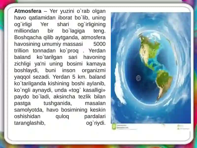 ATMOSFERA HAVOSI TARKIBI VA UNI TAHLILI 4