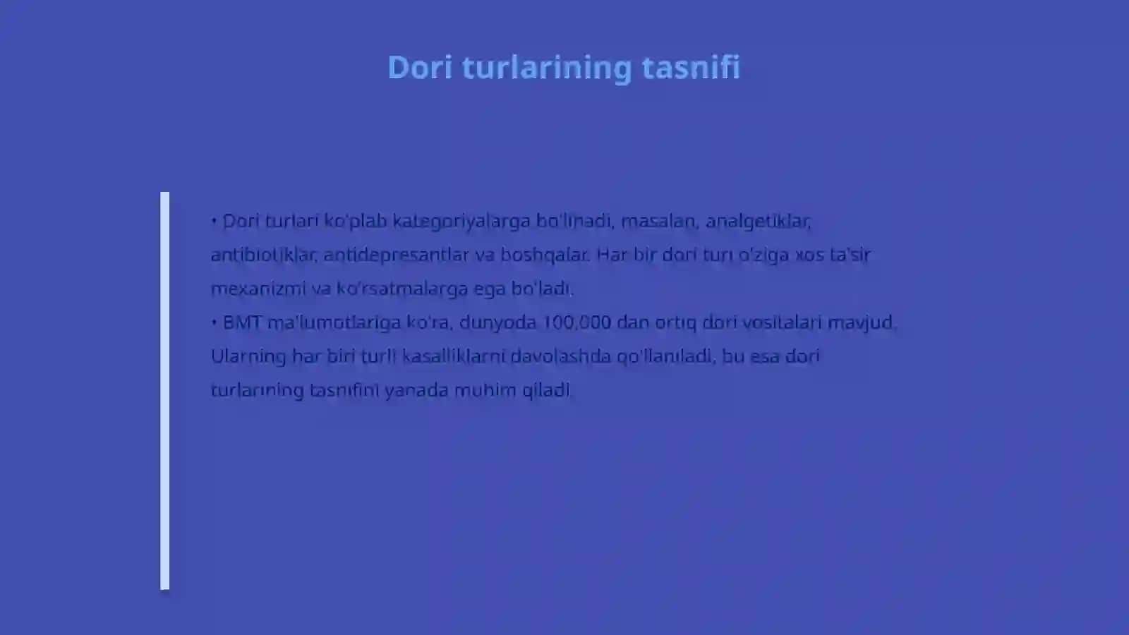 Dori turlari va tasnifi 4
