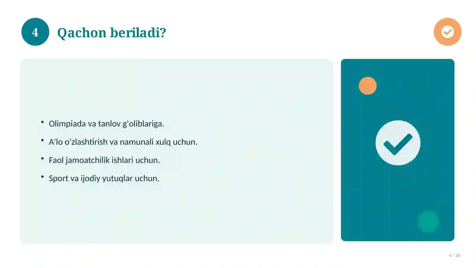 Faxriy yorliq o'quvchilar uchun (klassik dizayn) 4