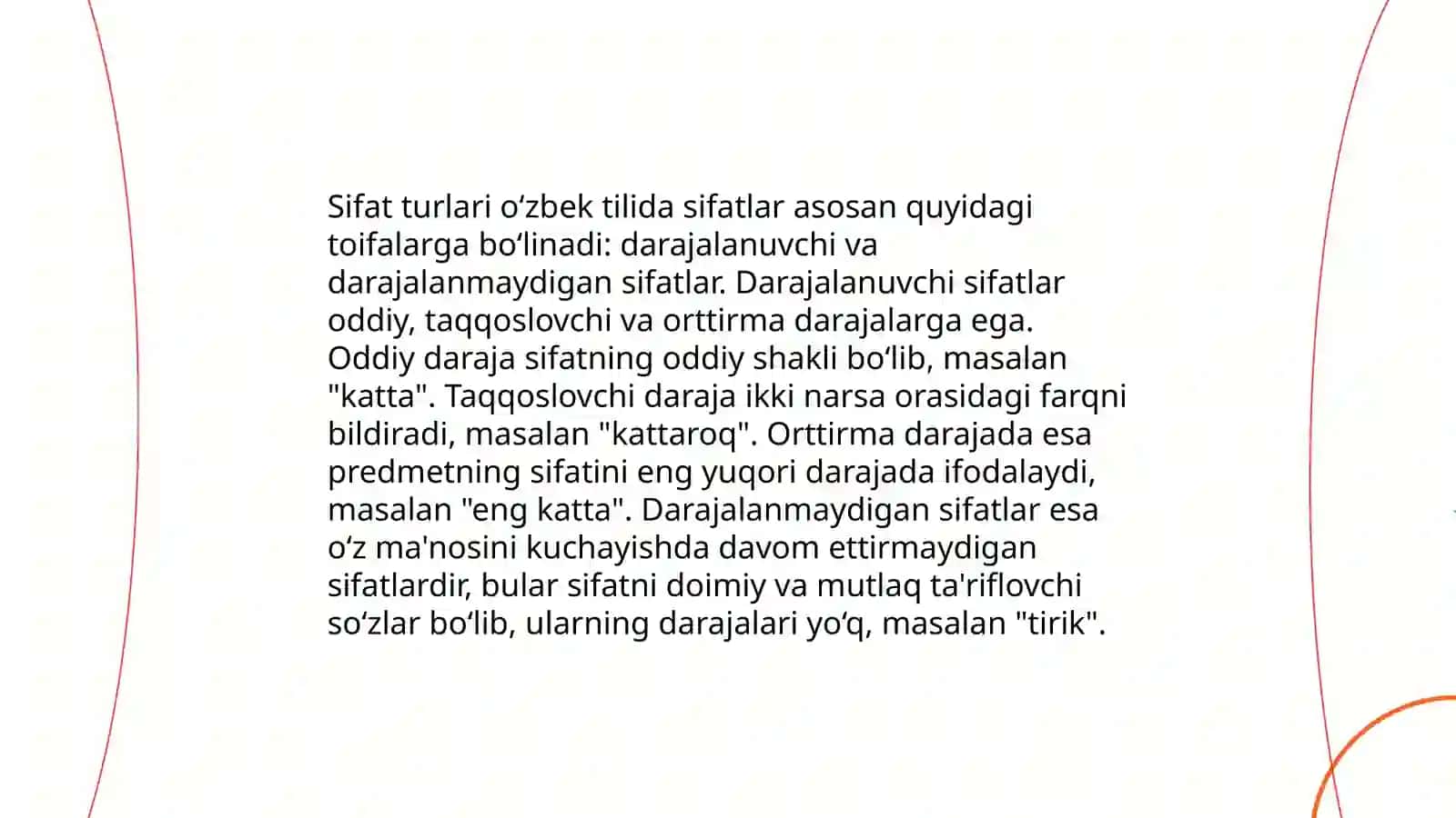 Sifat soʻz turkumi 4