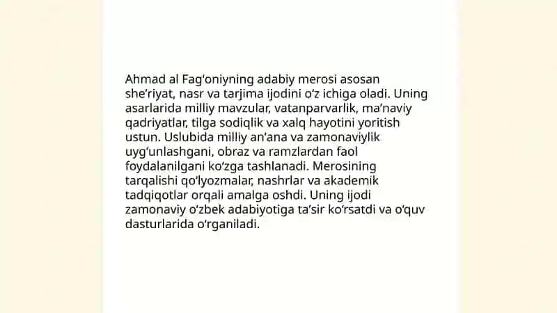 Ahmad al Fagʻoniy ijodi va merosi 4
